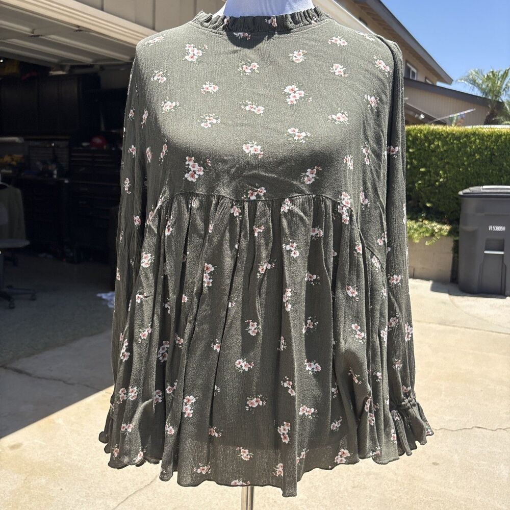 Lovely Melody long sleeve baby doll blouse size XL